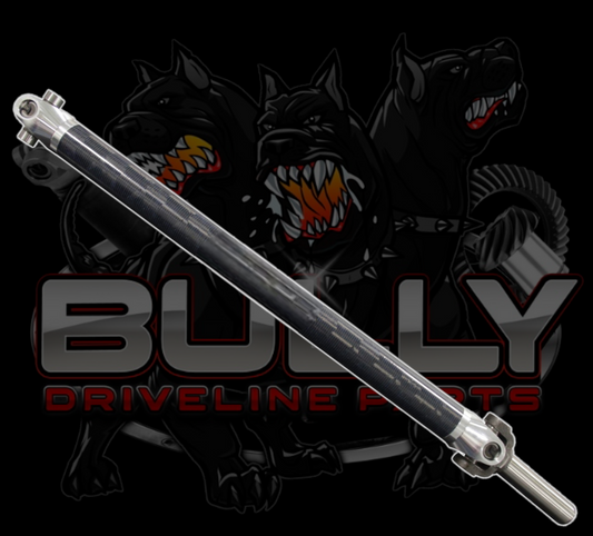 Bully Crate Late Model Carbon Fiber Driveshaft 34.5" with GM 27 Spline Slip Yoke