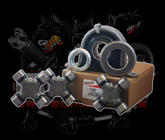 Ford F250/F350 Driveshaft Carrier Bearing and (3) U Joints Kit for 7.3L and 6.0L Powerstrokes as well as the 6.8L V10